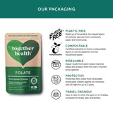 Together Health folate natural folic acid 400 mcg supplement 30 capsules (British brand)