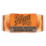 St Pierre seeded brioche burger buns 4 pack (British brand)