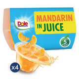 Dole mandarins in juice fruit pots 4 x 113g multipack - British product