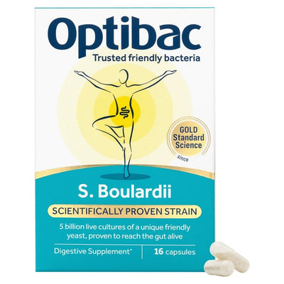Optibac Saccharomyces Boulardii Digestive Supplement 16 Capsules