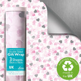 Deva Designs Confetti Grande Double Sided Gift Wrapping Paper 3 Sheets