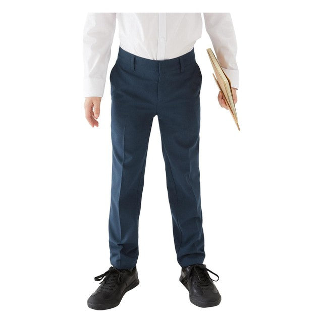 M&S boys skinny leg school trousers navy 10-11 years, imported from the UK