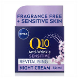 Nivea Q10 night cream for sensitive skin 50ml, imported from the UK