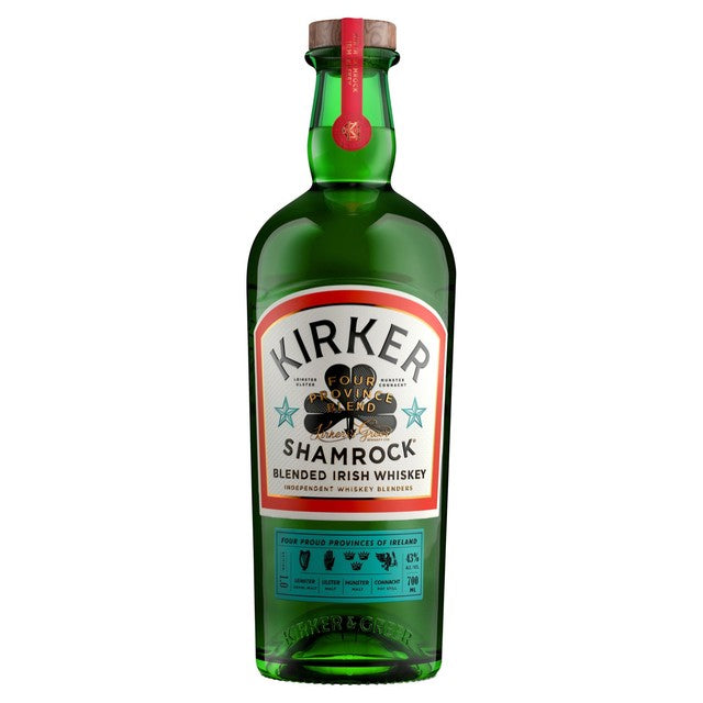 Kirker & Greer Shamrock Irish Whiskey 70cl, UK version