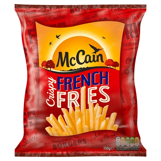 McCain crispy French fries 900g, imported from the UK