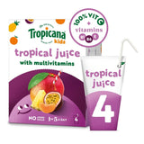 Tropicana Kids Tropical Fruit Juice Carton 4 x 150ml