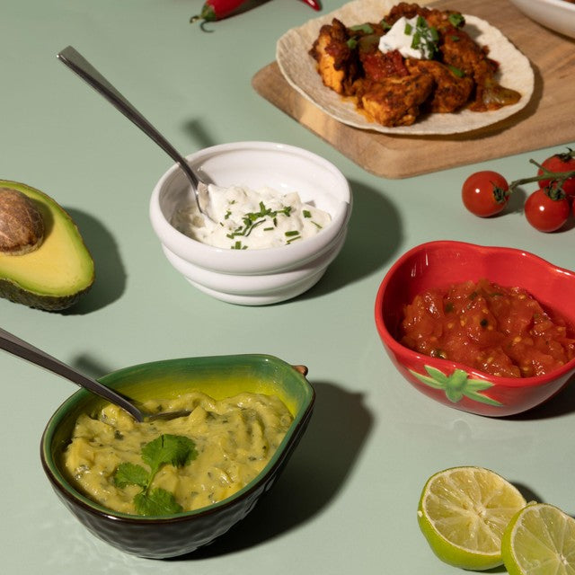 Rayware set of 3 fajita dip ceramic bowls (British brand)