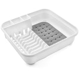 Addis Premium Soft Touch Dish Draining Rack White Grey