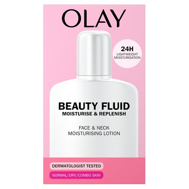 Olay Beauty Fluid Moisturiser 200ml, imported from the UK