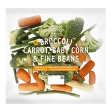 M&S Broccoli Carrot Baby Corn Green Beans 320g, imported from the UK