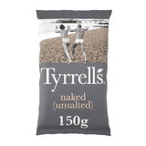 Tyrrells Naked Sharing Crisps Unsalted Hand-cooked Potato Crisps 150g