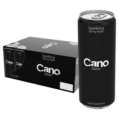 Cano Water Sparkling Water Ring Pull Canned Sparkling Water 24 x 330ml