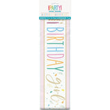 Unique Party Happy Birthday Girl Foil Banner 9ft