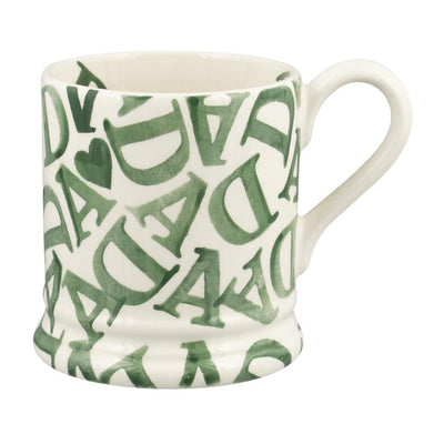Emma Bridgewater D.A.D Green Earthenware Mug 1/2 Pint