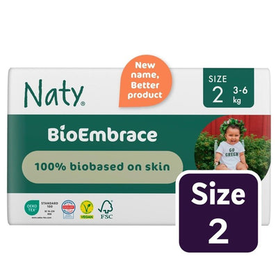 Naty BioEmbrace Eco Friendly Disposable Nappies Size 2 (3-6kg)