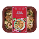 M&S special fried rice with pork and prawns 400g, imported from the UK