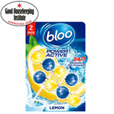 Bloo Power Active Lemon Toilet Rim Blocks 2 x 50g