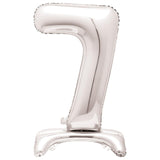 Unique Party silver foil number 7 balloon 76cm, UK version