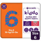 Ocado Kiddo Nappy Pants Size 6 32 Pack, imported from the UK