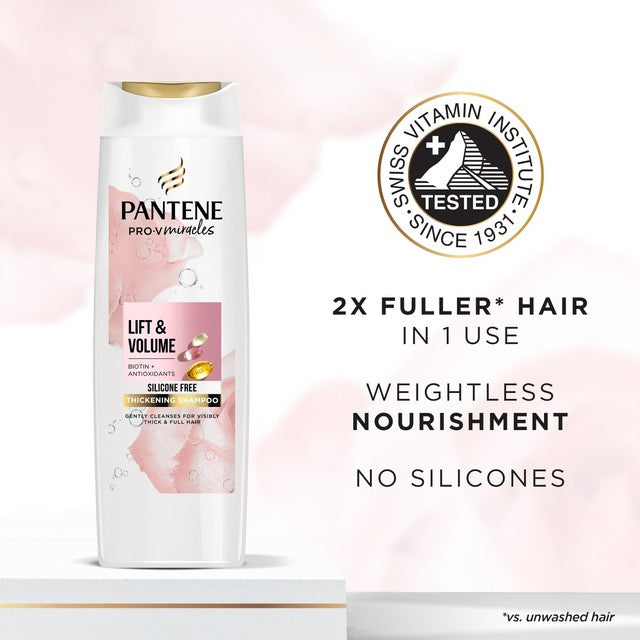 Pantene Lift & Volume Shampoo Biotin & Rose Water 400ml, imported from the UK