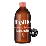 MOMO Kombucha Organic Raspberry Hibiscus kombucha 330ml, imported from the UK