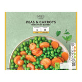 M&S peas and carrots with mint butter 300g, imported from the UK