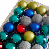 M&S shatterproof bright multicoloured baubles 80 pack, imported from the UK