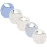 M&S blue dog print baby bibs pack of 5 imported from the UK