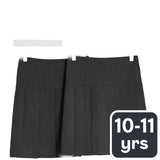 M&S Grey Pleated School Skirt 2-Pack for 10-11 Years