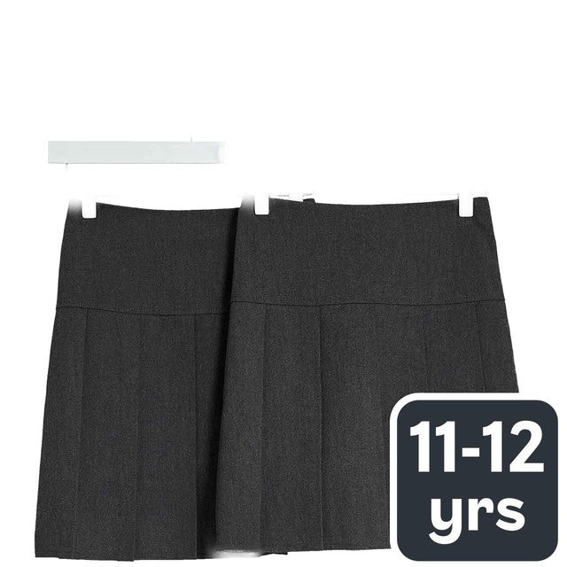 M&S girls pleated skirt grey 11-12 years imported from the UK