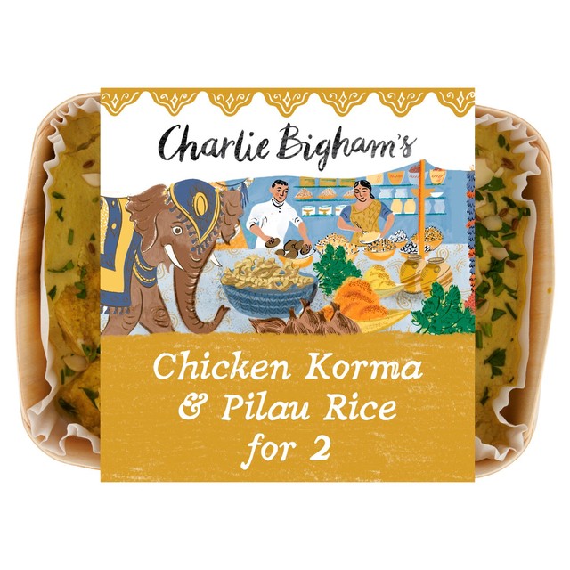 Charlie Bigham's Chicken Korma & Pilau Rice ready meal 810g - British product