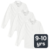 M&S Girls' Slim Fit Easy to Iron White School Blouse Size 9-10 Years