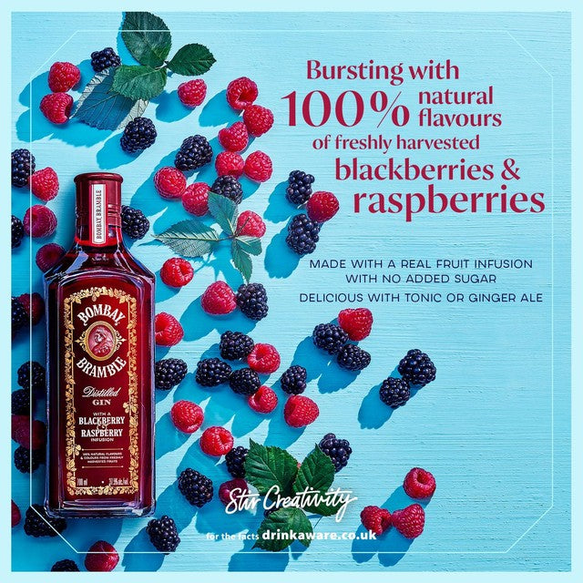 Bombay Sapphire Bramble blackberry and raspberry gin 70cl - British product