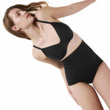 M&S women's light control sheer waist cincher black size 12, imported from the UK