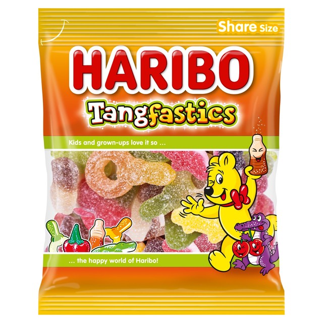 Haribo Tangfastics fizzy fruit and cola sweets 160g, UK version
