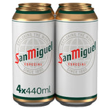 San Miguel Spanish Lager Beer Cans 4 x 440ml