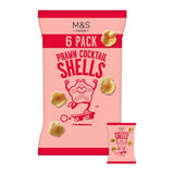 M&S Prawn Cocktail Shells Savoury Snacks 6 Pack