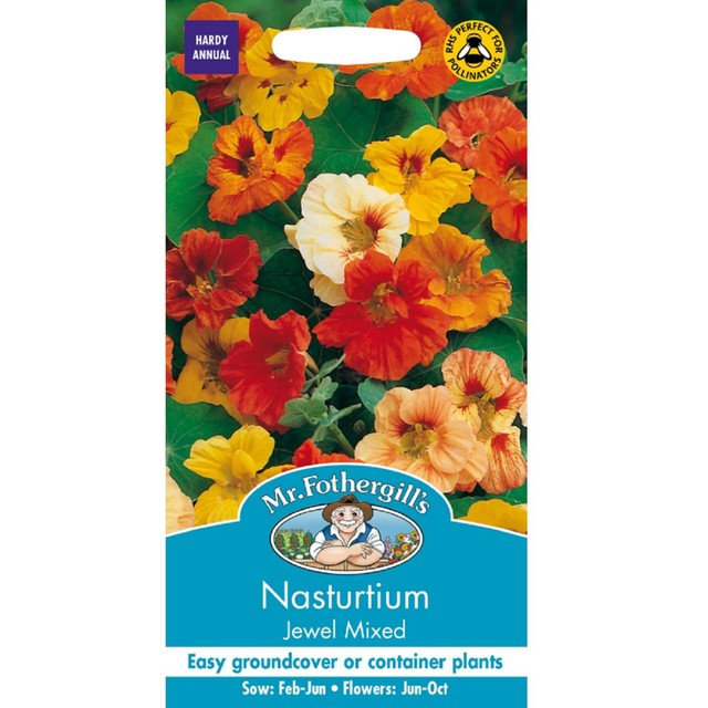 Mr Fothergills Nasturtium Jewel Mixed 35 Seeds, imported from the UK