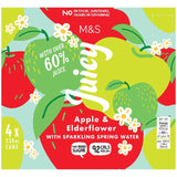 M&S apple elderflower sparkling drink 4 x 330ml, imported from the UK
