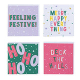 Charity Christmas Cards Pack of 20 with 4 Designs and Envelopes, 90x90 mm