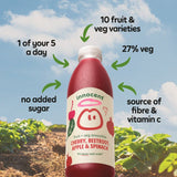 Innocent cherry, beetroot, apple, and spinach smoothie 750ml, UK version