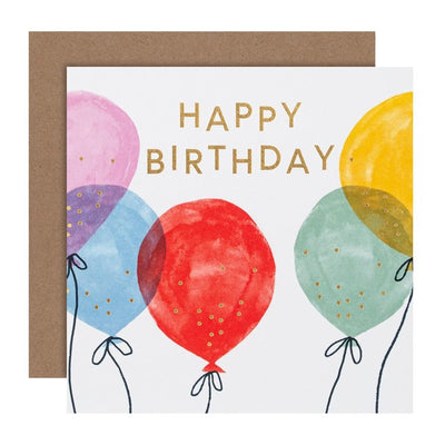 M&S Colourful Balloons Birthday Card 15x15cm