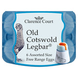 Clarence Court Cotswold Legbar Free Range Blue Mixed Size Eggs 6 Pack