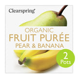 Clearspring Organic Pear & Banana Baby Fruit Puree 2 x 100g