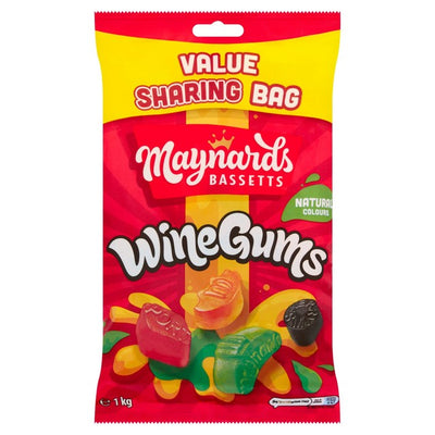 Cadbury Maynards Bassetts Wine Gums Sharing Bag 1kg