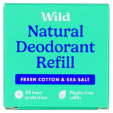 Wild Fresh Cotton & Sea Salt natural deodorant refill 40g (British brand)