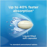 Panadol Paracetamol 500mg Liquid Capsules, imported from the UK