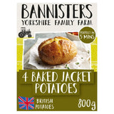 Bannisters Farm 4 Baked Jacket Potatoes 800g - British product