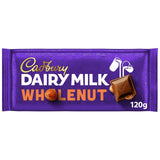 Cadbury Dairy Milk Whole Nut Chocolate Bar 120g
