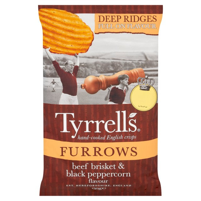 Tyrrell's Beef Brisket & Black Peppercorn crisps 150g (British brand)